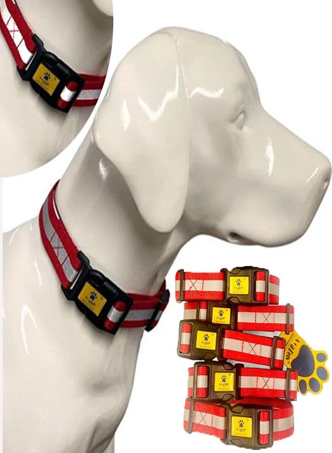 A+a Pets' Set of 5 Reflective Collar for Community Street Dogs | Reduces Stray Accidents, Enhances Safety, Adjustable, Durable & All Weather - Image 1